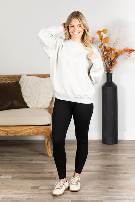 Fleece Round Neck Sweatshirt