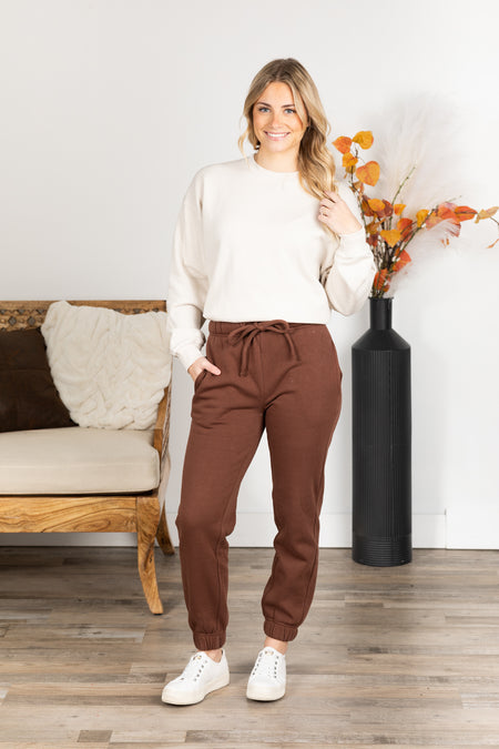 Fleece Jogger Sweatpants With Pockets