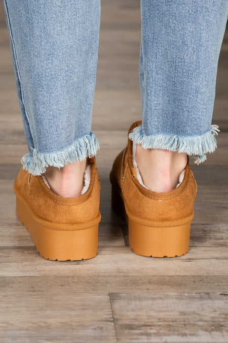 Mini Ankle Platform Fur Slip Ons