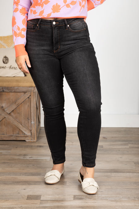 Judy Blue Black Tummy Control Contrast Jean