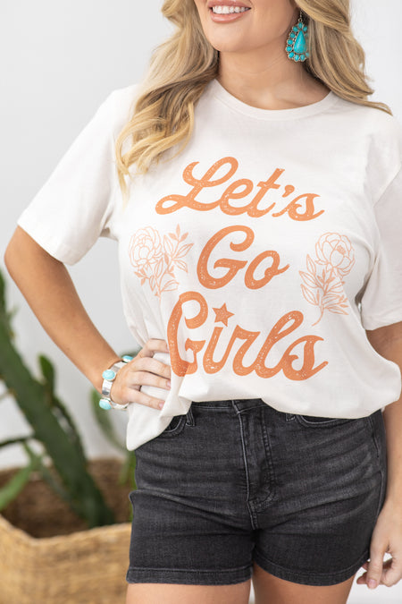 Ivory Let's Go Girls Graphic Tee