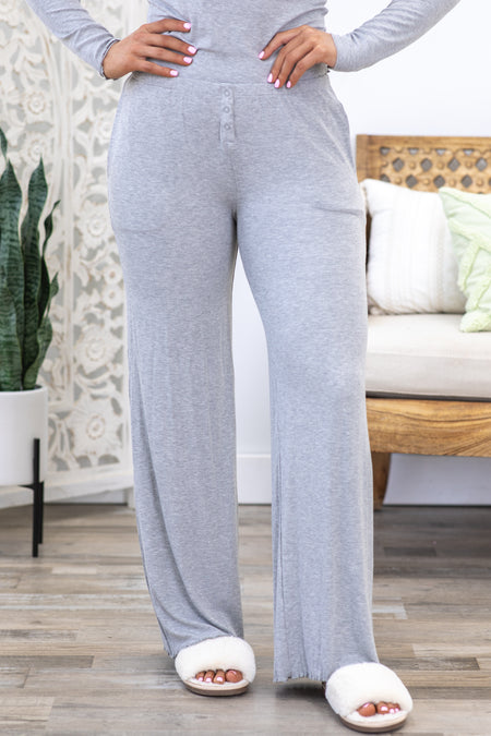 Heather Grey Bamboo Blend Lounge Pants