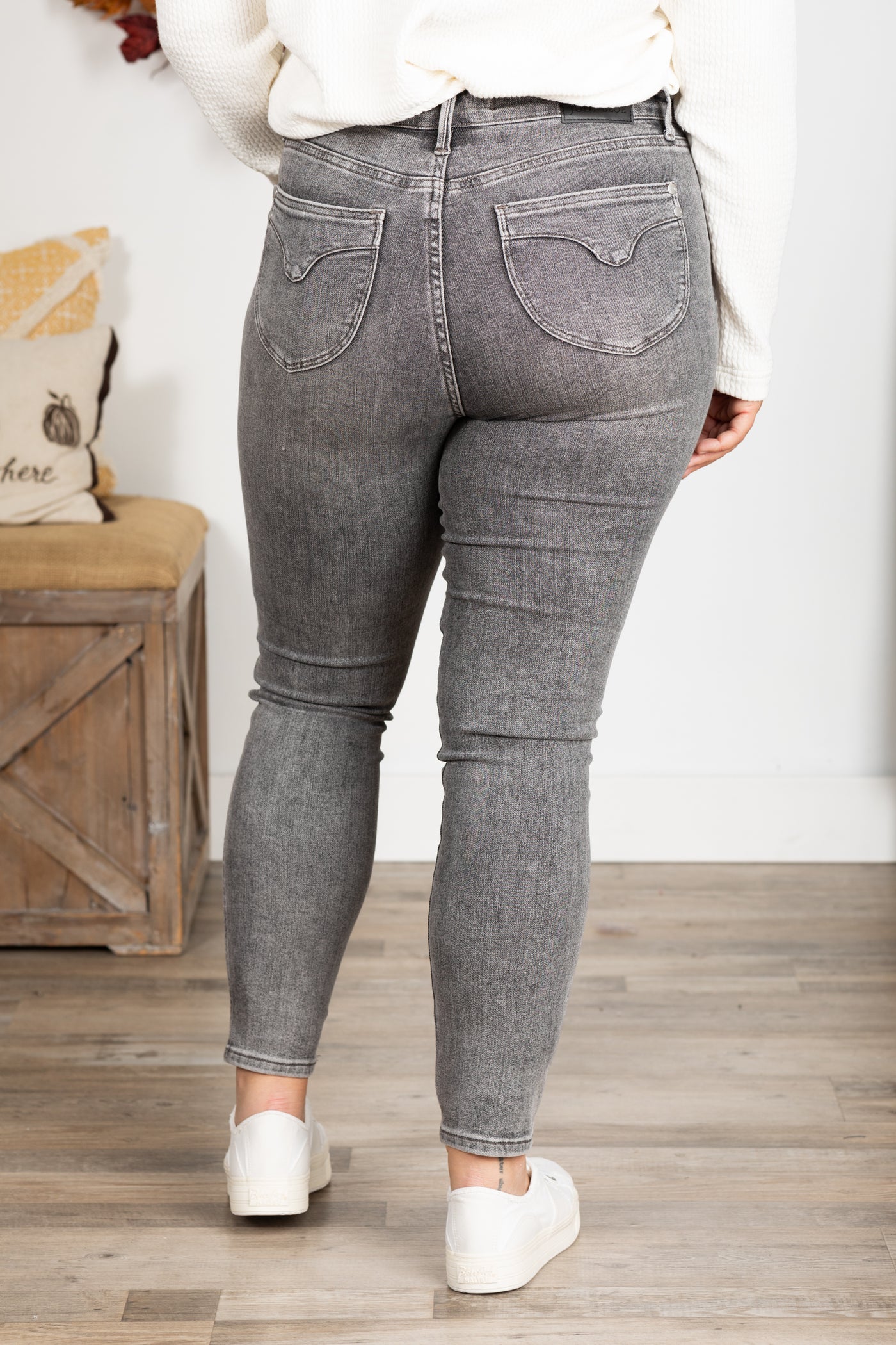 Judy Blue Grey Tummy Control Skinny Jeans