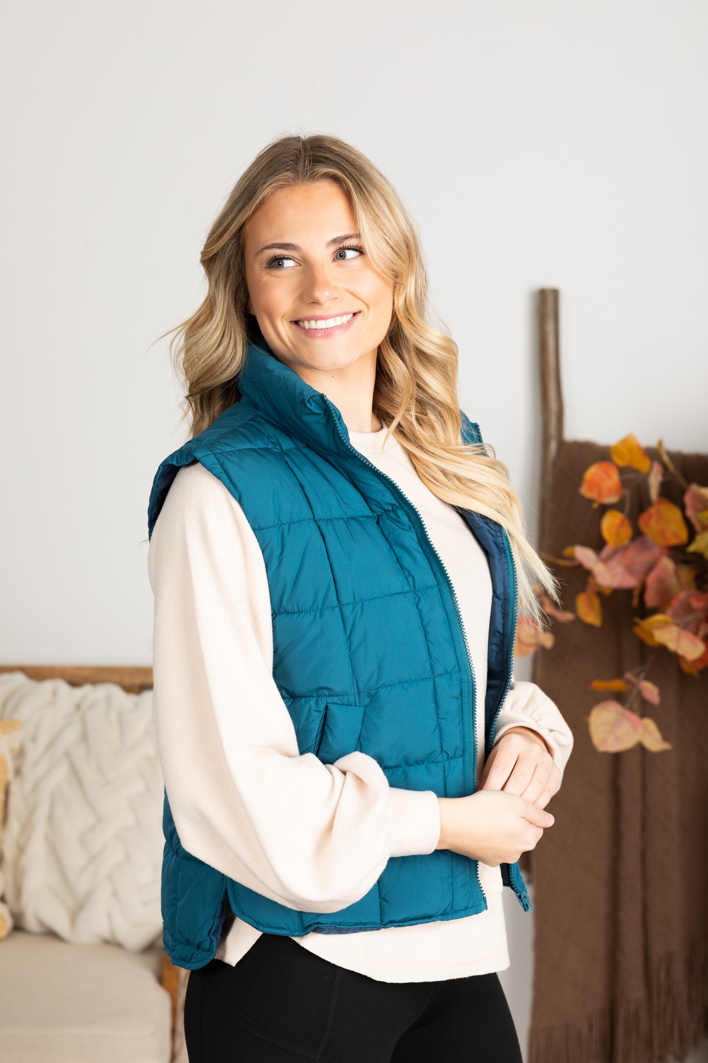 Solid Puffer Padded Vest