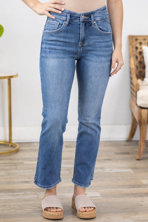 Risen High Rise Slim Straight Jeans