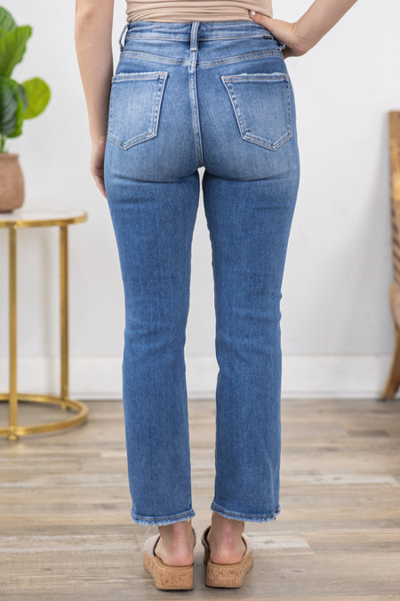 Risen High Rise Slim Straight Jeans