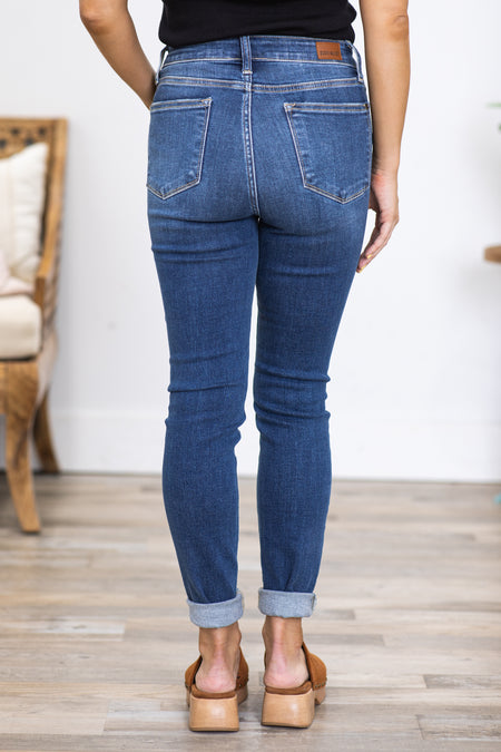 Judy Blue High Rise Button Fly Skinny Jeans