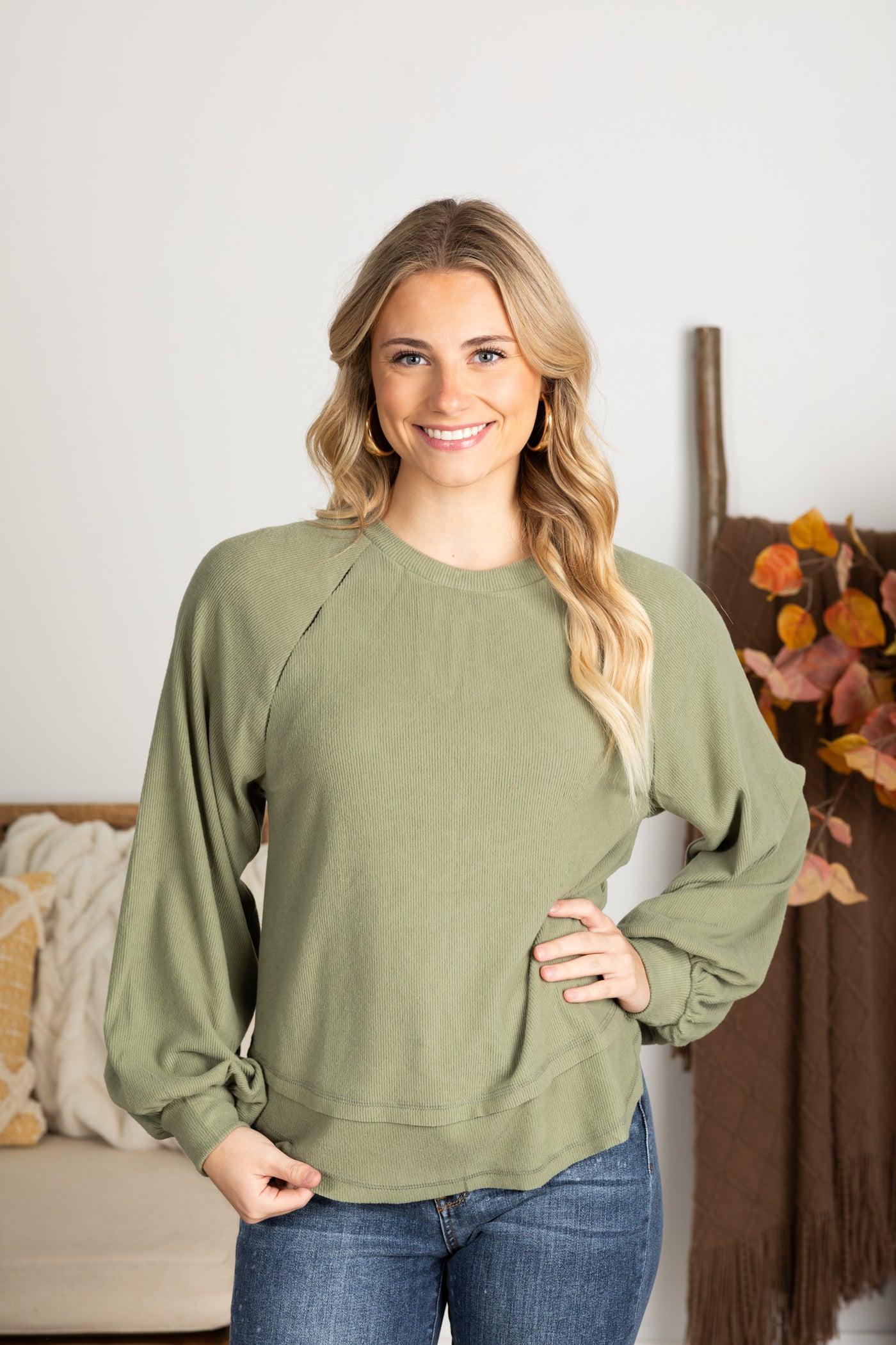 Casual Cutout Long Sleeve Knit Top