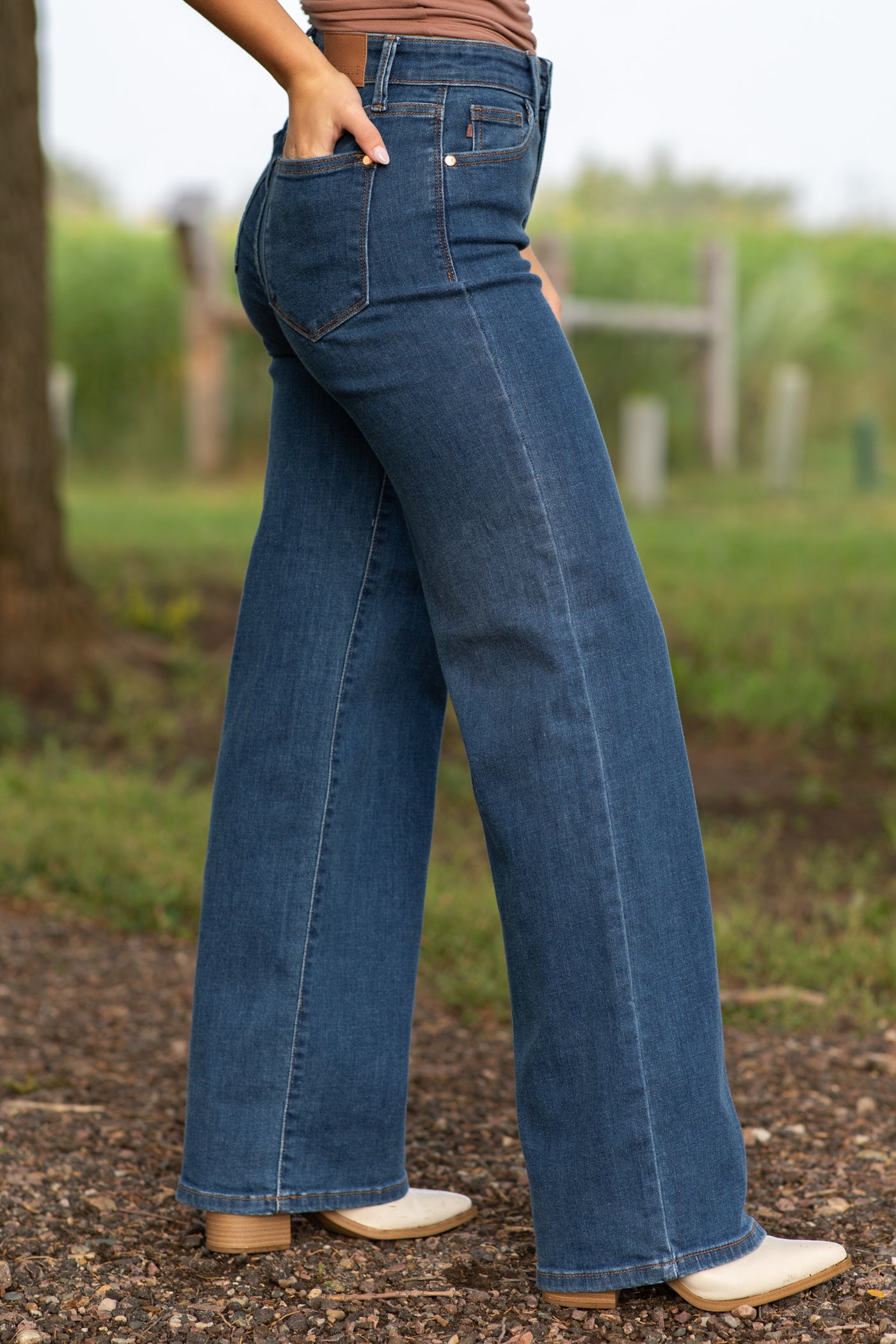 Judy Blue Medium Wash Vintage Wide Leg Jean