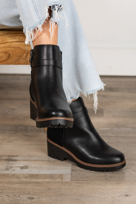 Wedge Sole Belt Booties