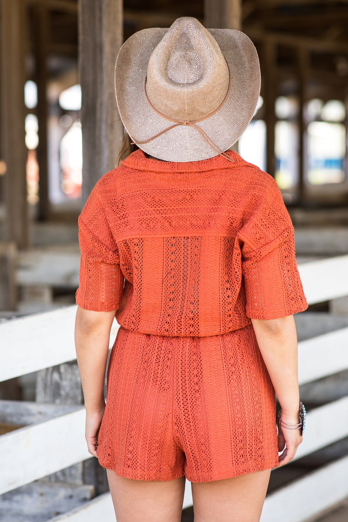 Burnt best sale orange playsuit