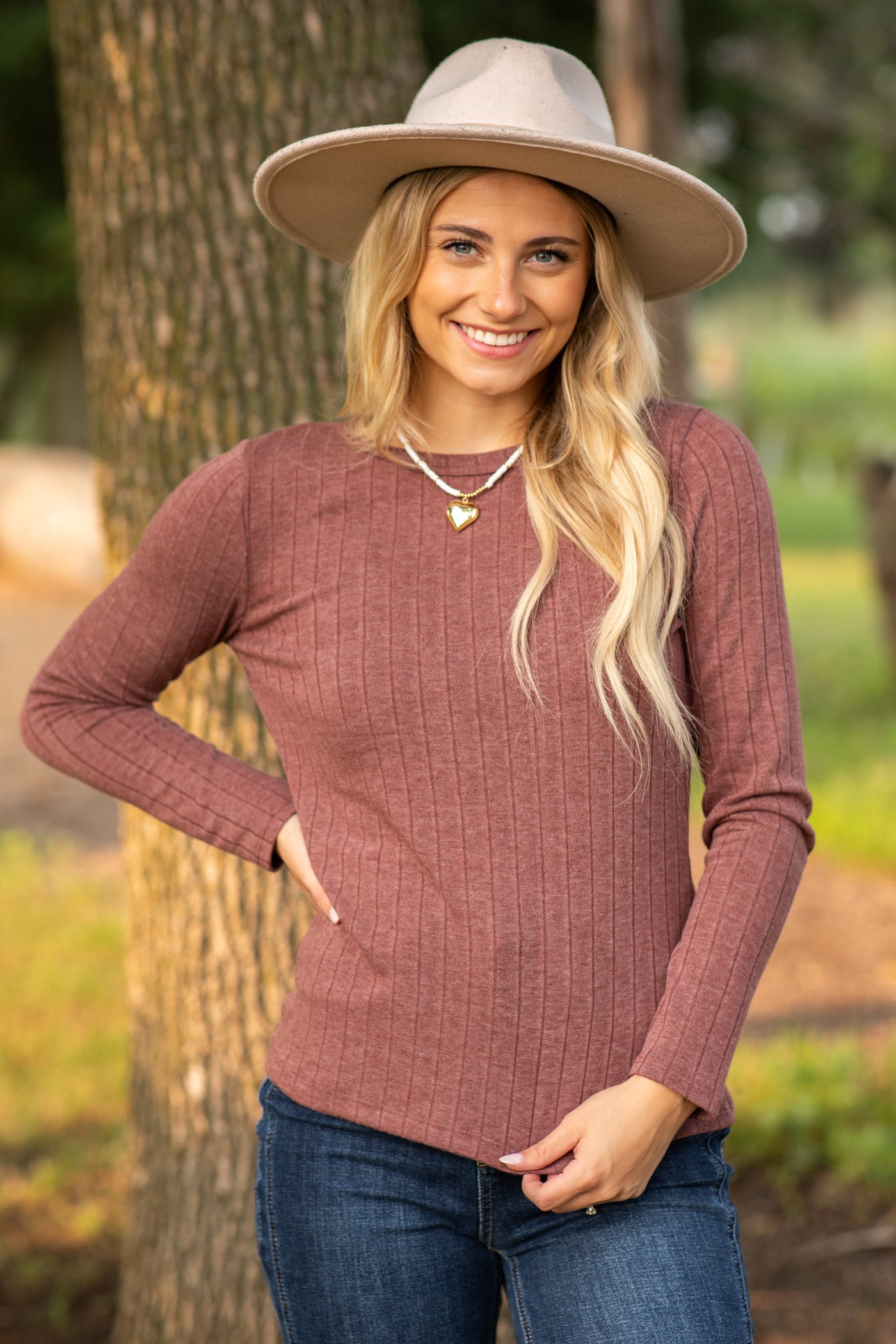 Crewneck Baby Ribbed Long Sleeve Top