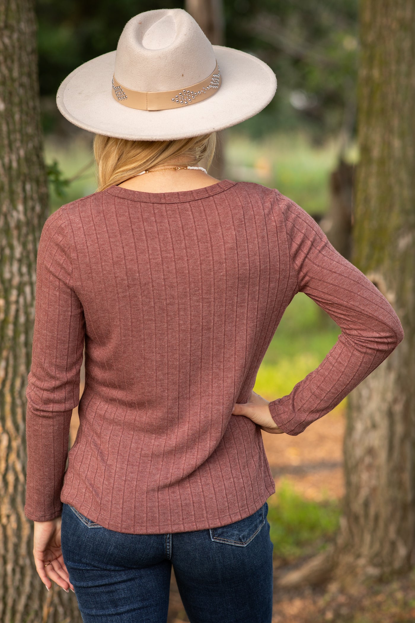 Crewneck Baby Ribbed Long Sleeve Top