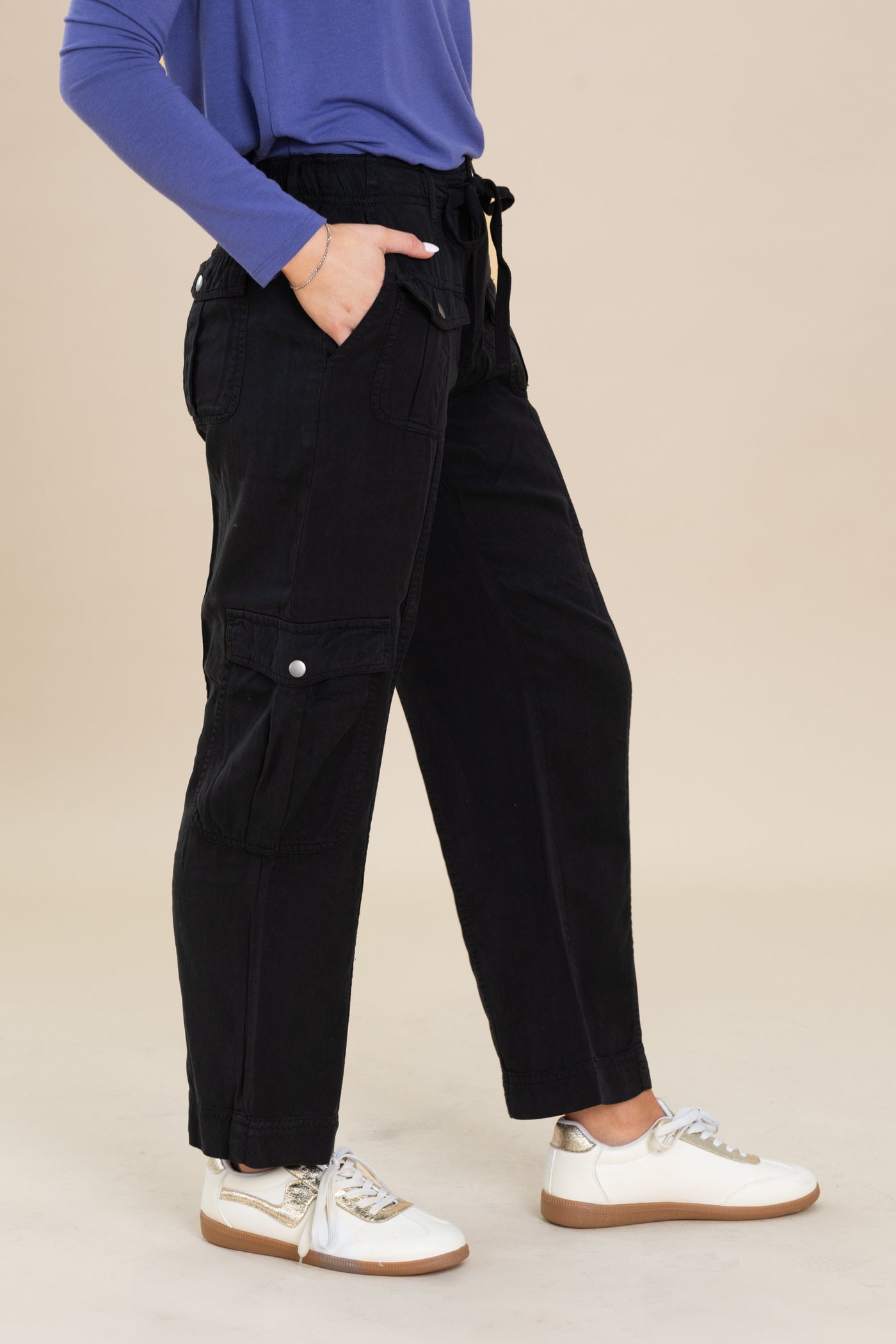 Risen Black High Rise Jogger Pants