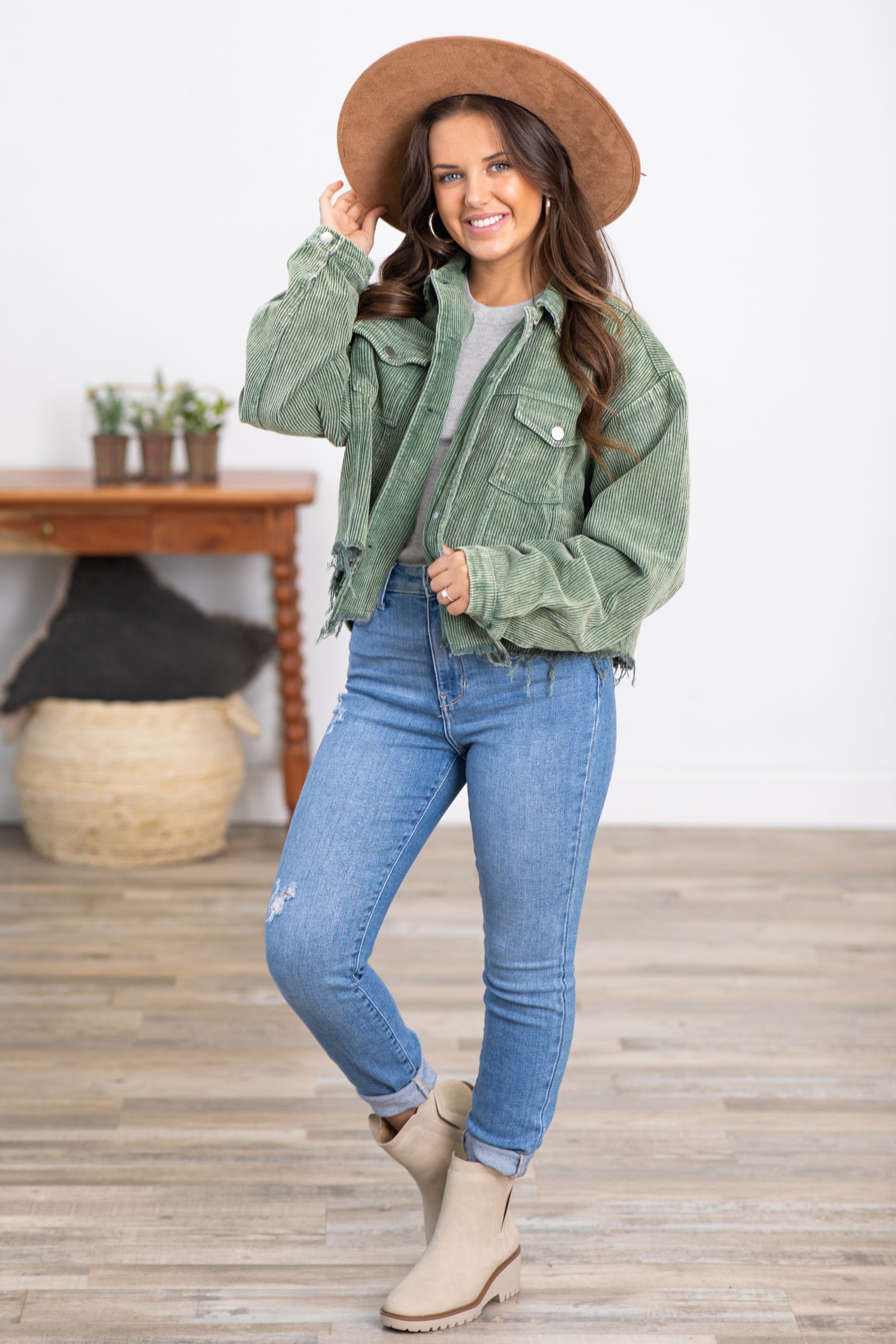 Hunter green corduroy outlet jacket