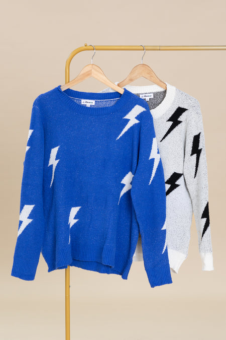 Lightning Pattern Soft Knit Sweaters