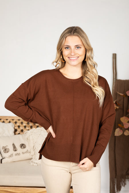 Drop Shoulder Pullover Sweater