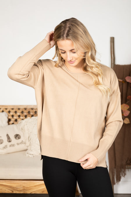 Drop Shoulder Pullover Sweater