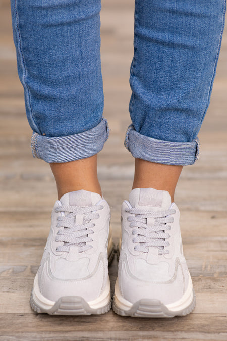 Light Grey Platform Sneakers