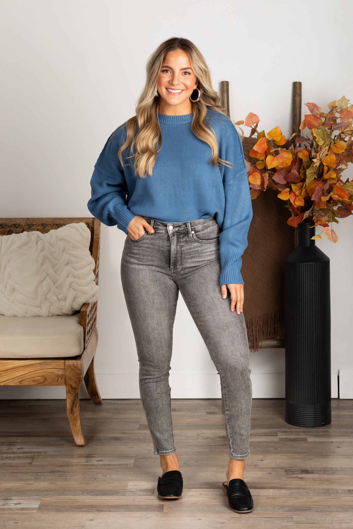 Judy Blue Grey Tummy Control Skinny Jeans