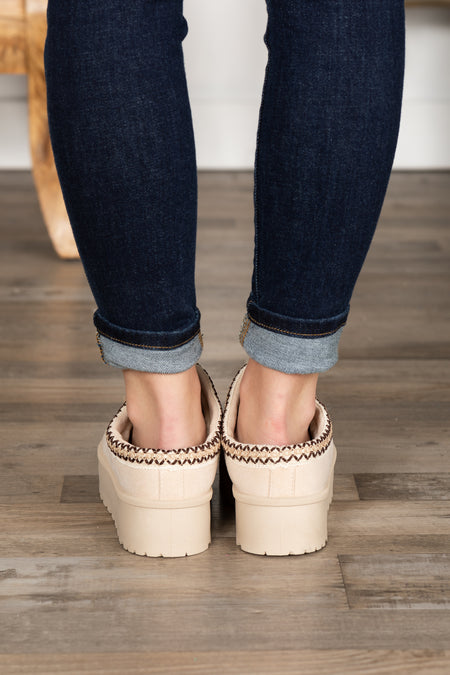 Platform Sherpa Slip On Shoes