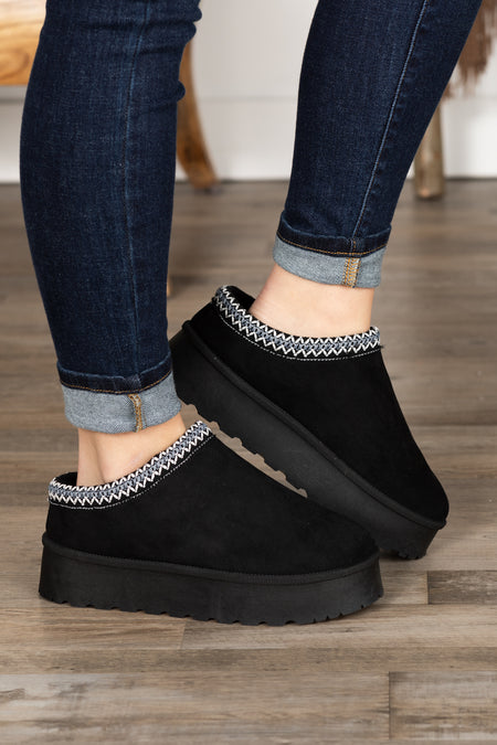 Platform Sherpa Slip On Shoes