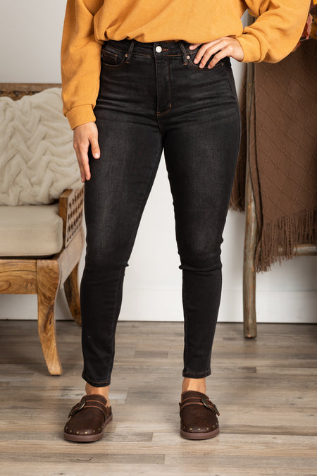 Judy Blue Black Tummy Control Contrast Jean