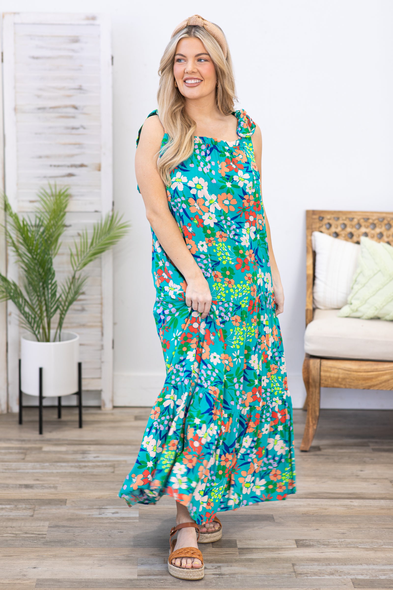 Multicolor cheap maxi dress