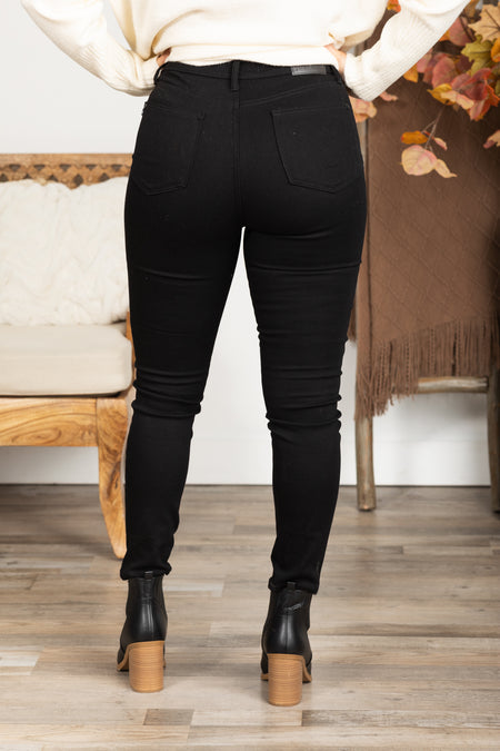 Judy Blue Black Faux Leather Skinny Pants