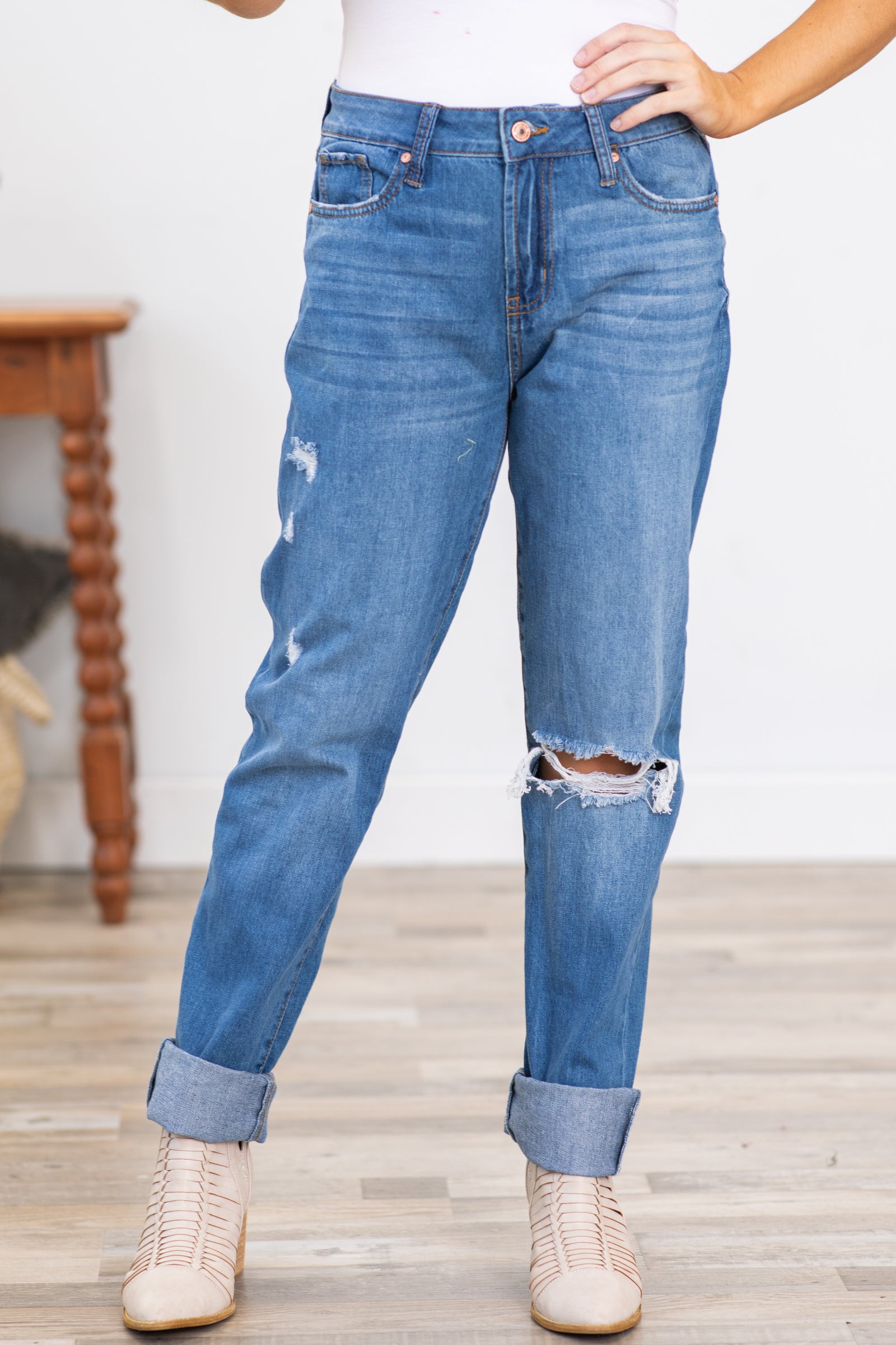 Rewash Super High Rise Boyfriend Fit Jeans · Filly Flair