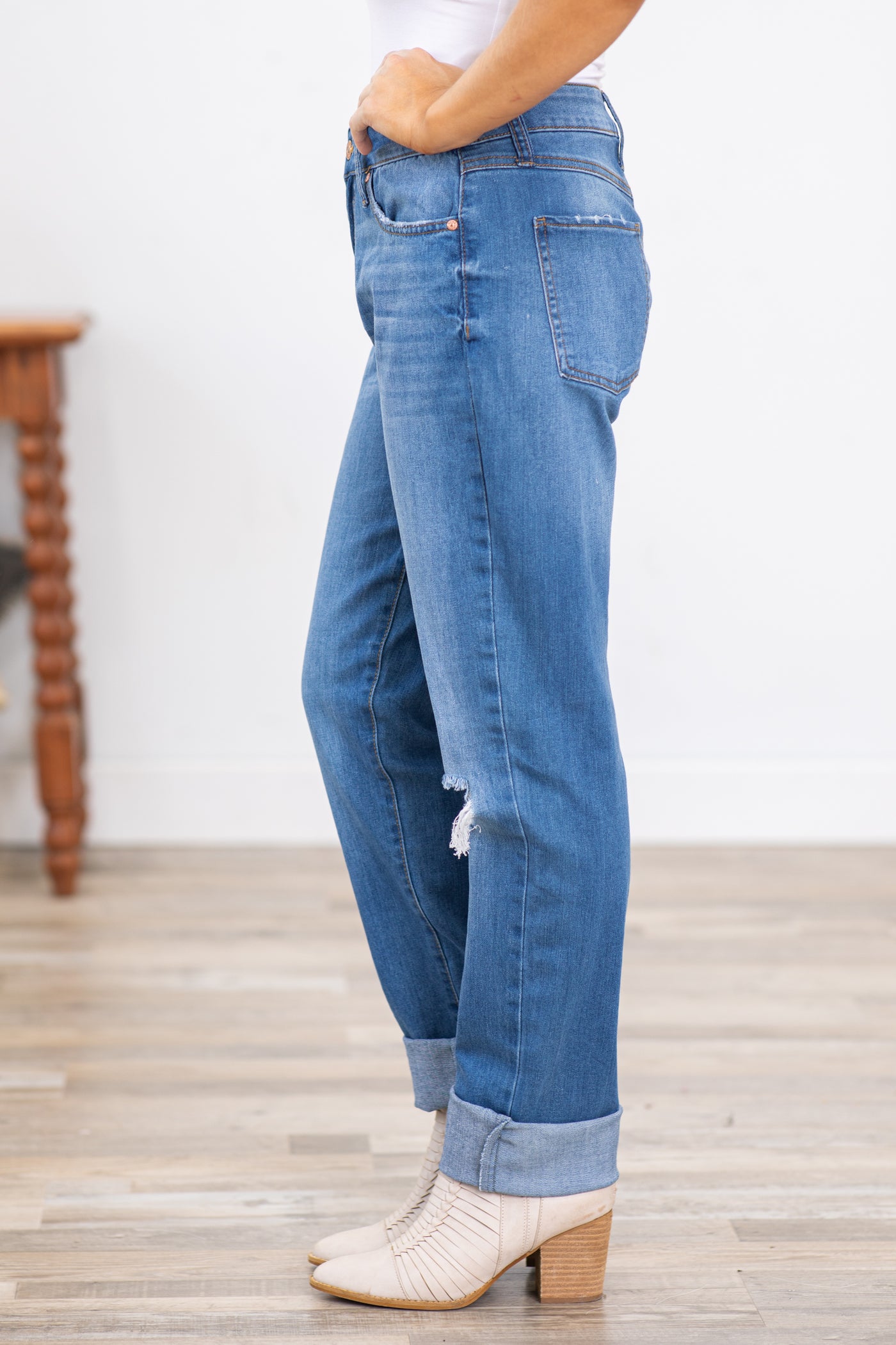 Rewash Super High Rise Boyfriend Fit Jeans