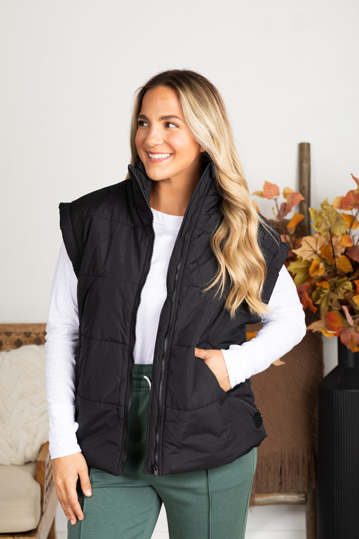 Zipper Light Puffer Vest