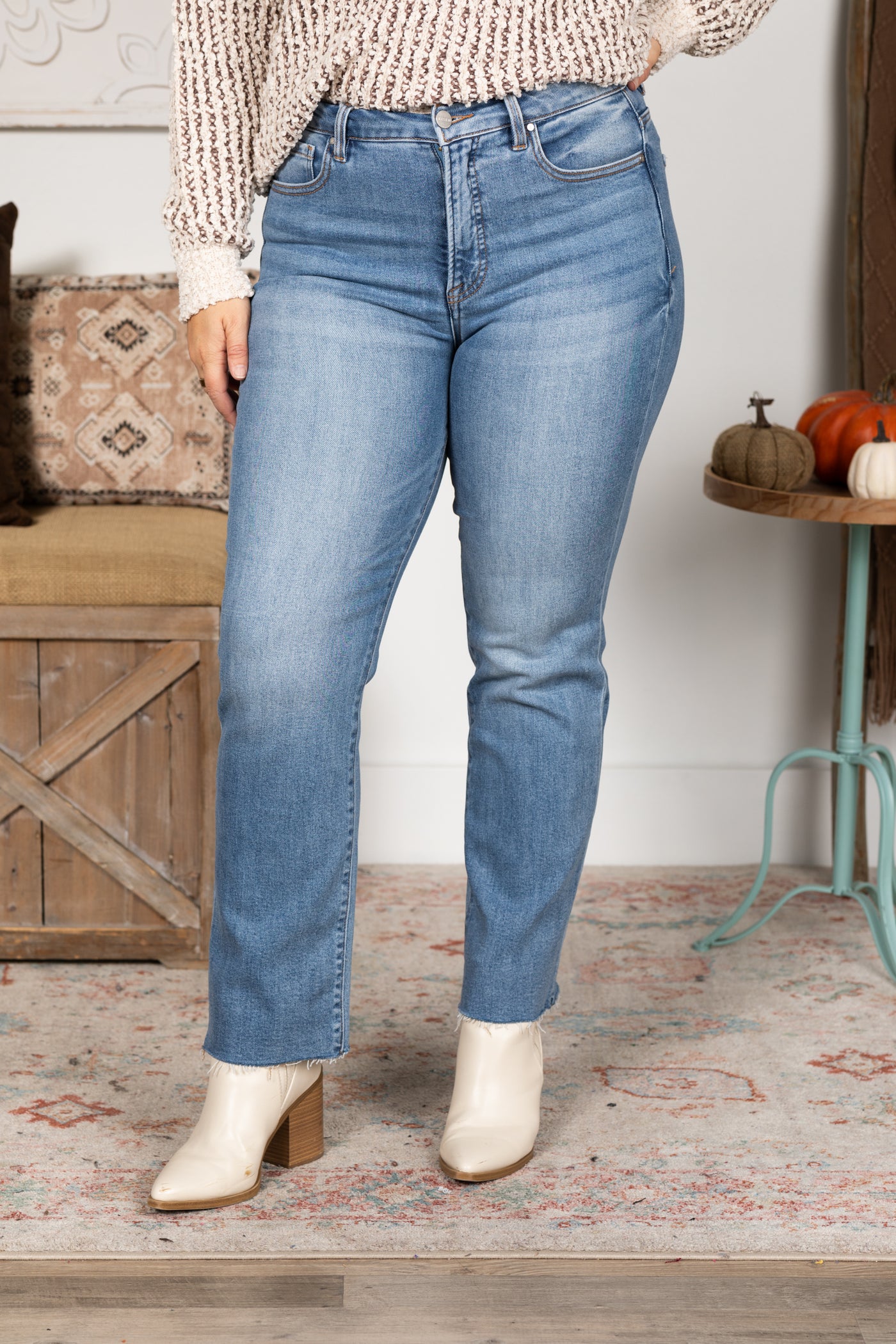 Risen Tummy Control Crop Straight Jean