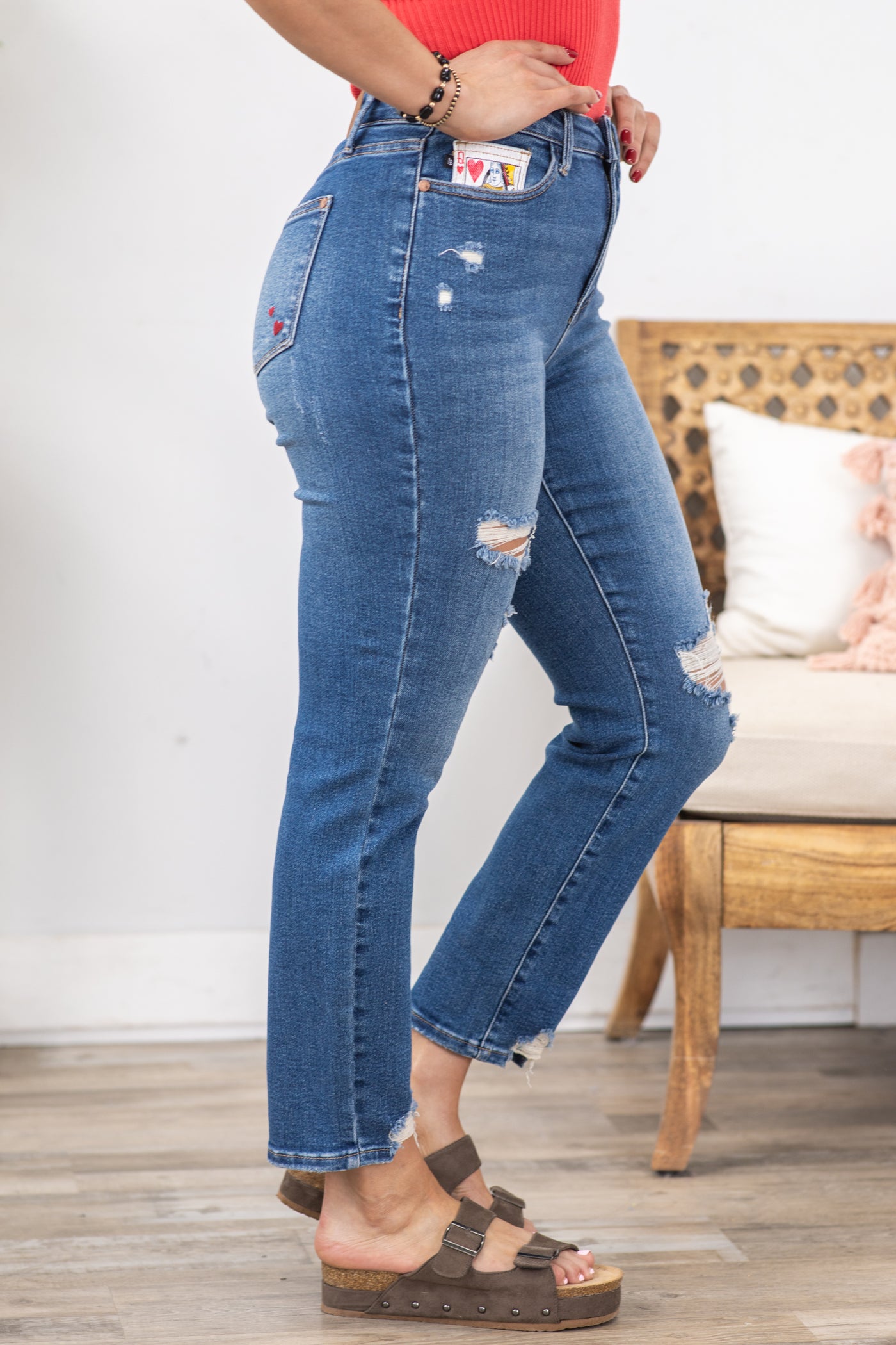 Judy Blue Queen Of Hearts Coin Pocket Jeans