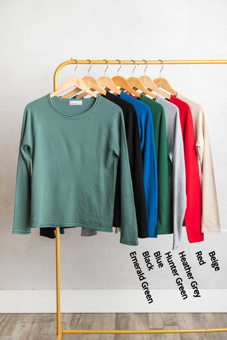 Round Neck Basic Sweater Knit Top