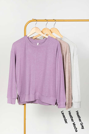 Hacci Brushed Pullover Knit Top