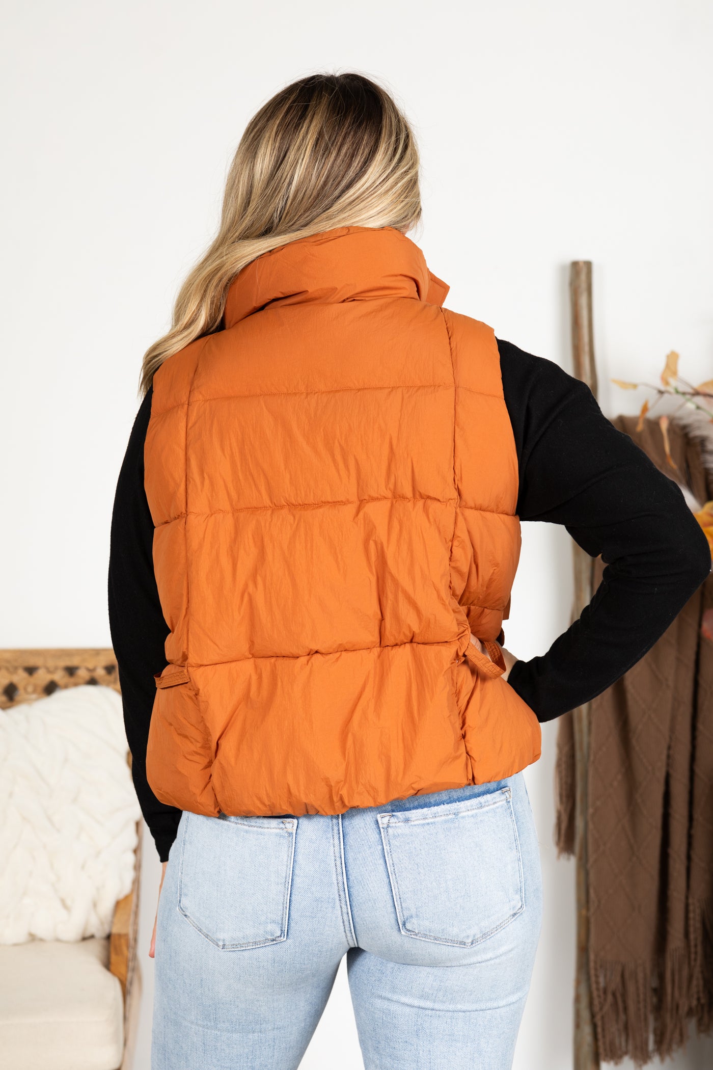 High Neck Puffer Vest