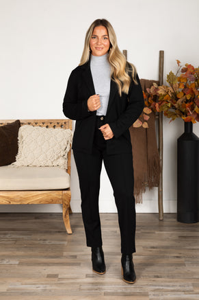 Easy Pull-On Ponte Pant With Pintuck Detail