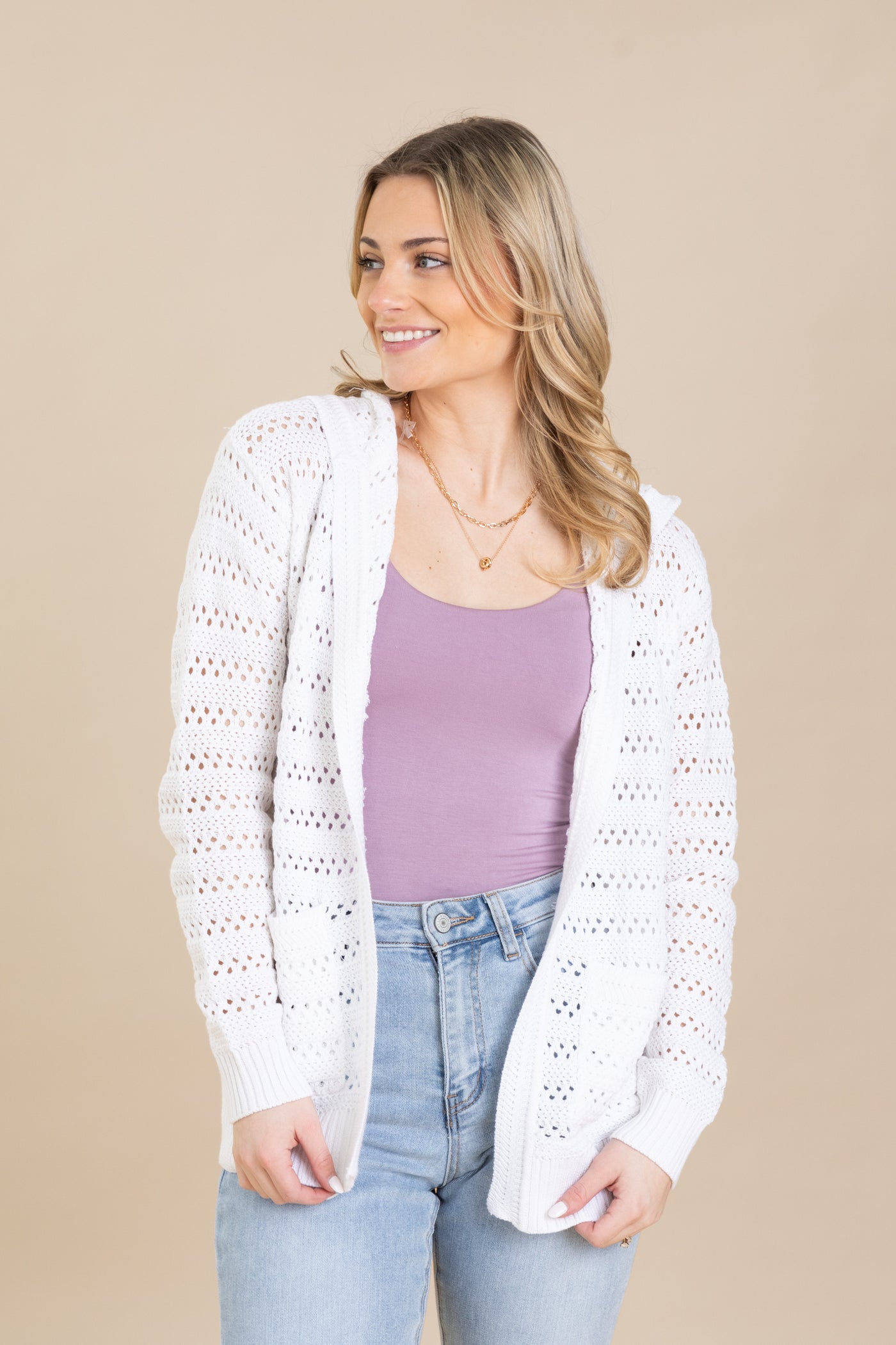 Crochet Hooded Cardigan