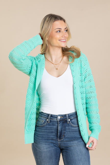 Crochet Hooded Cardigan