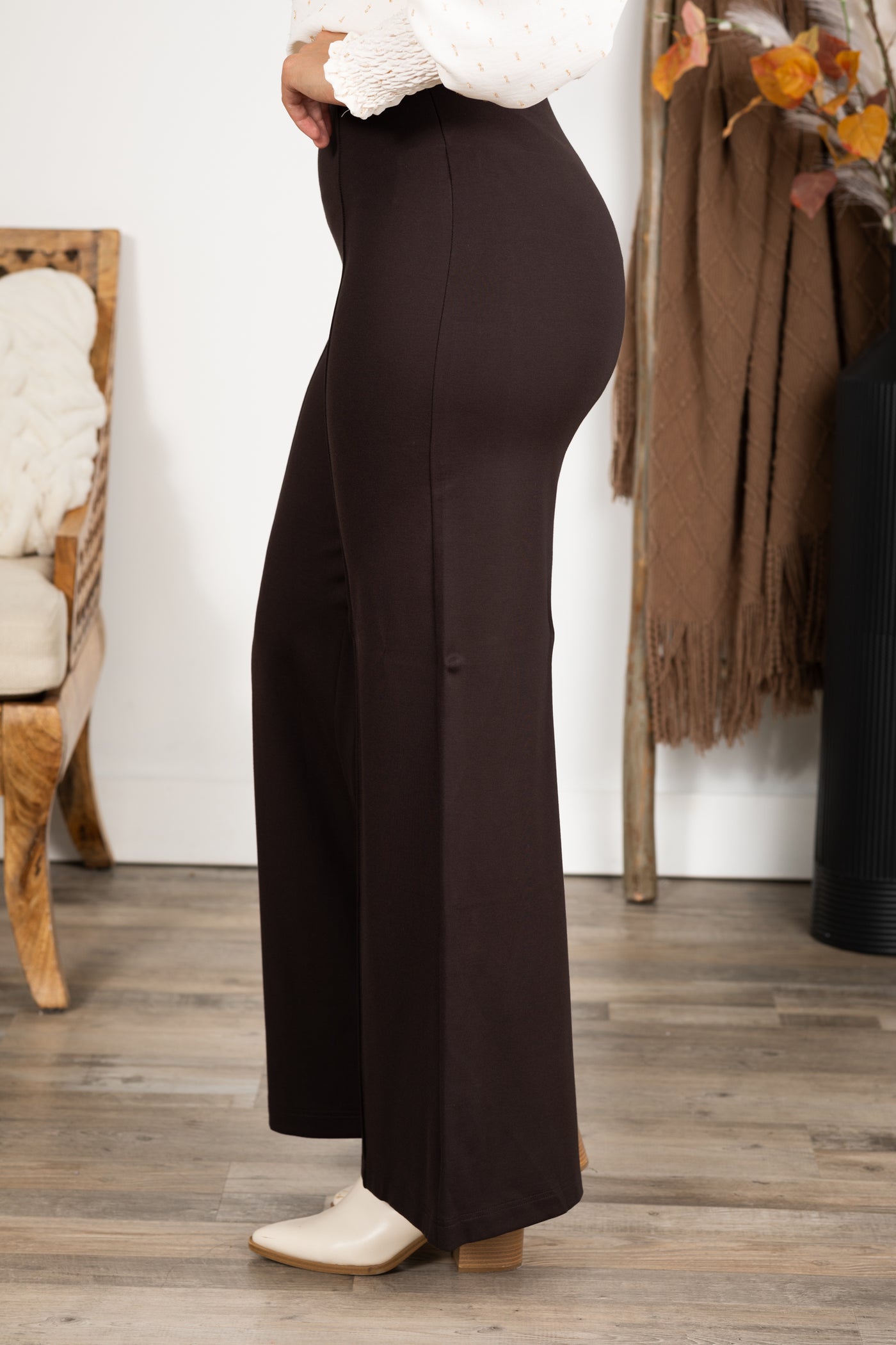 Contour Wide Leg Ponte Pants