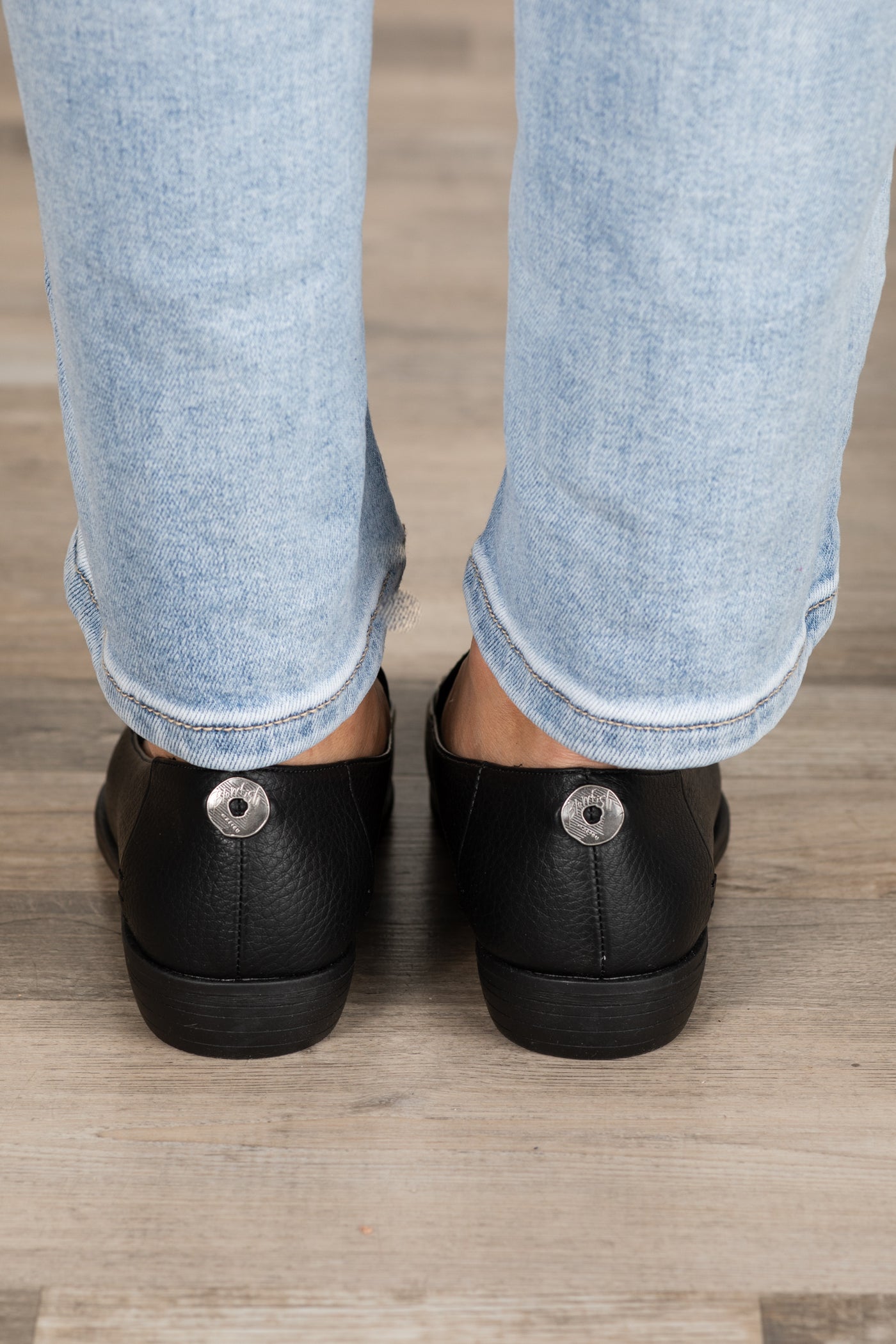 Blowfish Black Faux Leather Flats With Studs