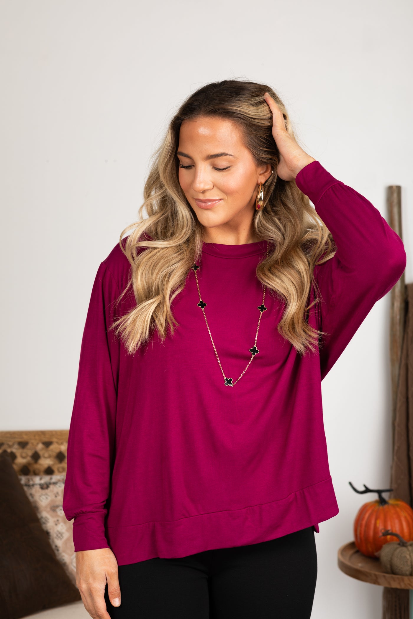 Super Soft Basic Dolman Sleeve Top