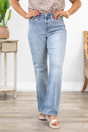 Judy Blue Light Wash Straight Leg Jeans