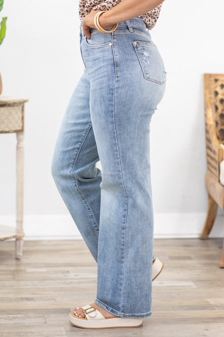 Judy Blue Light Wash Straight Leg Jeans