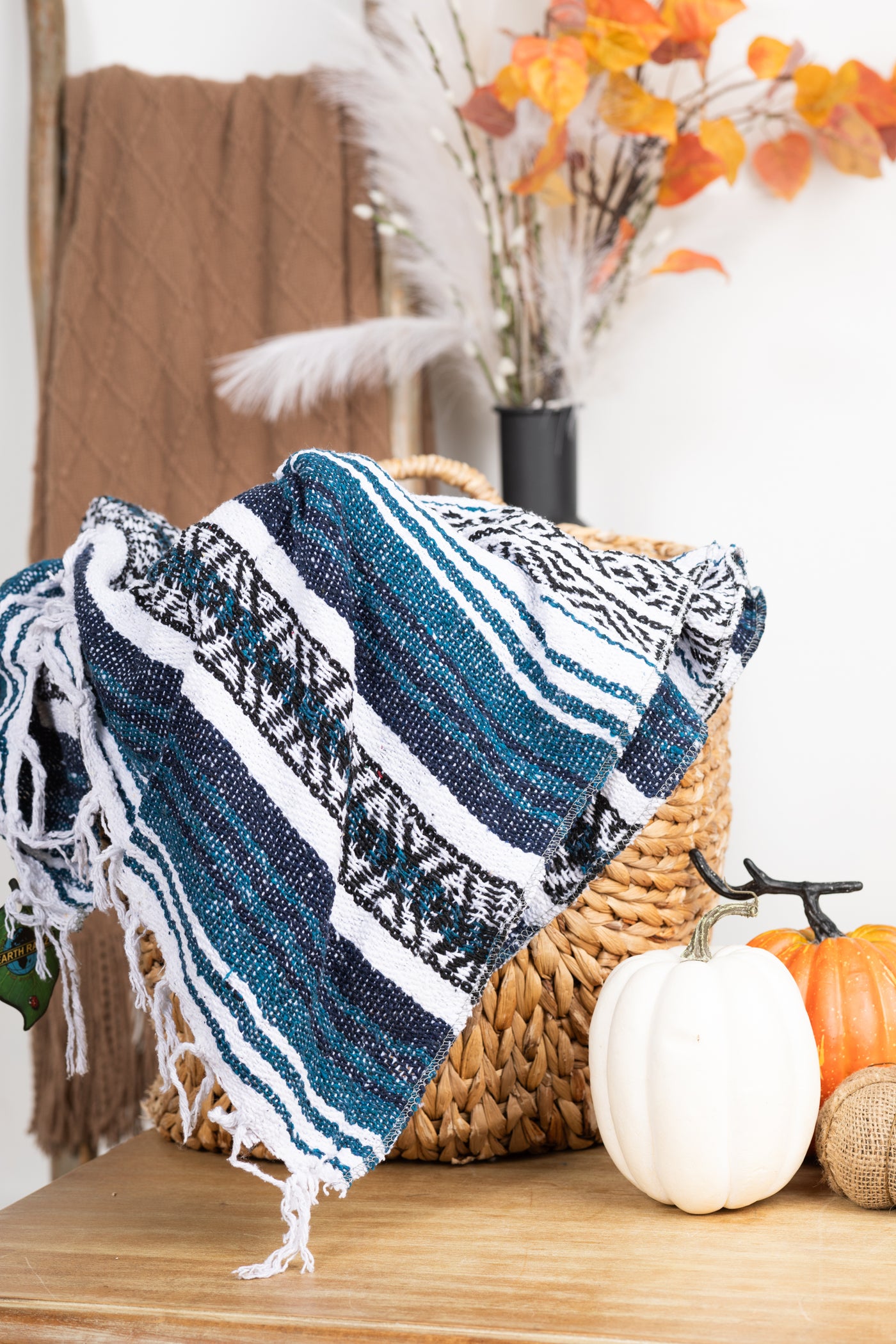 Aztec Woven Fringe Blankets