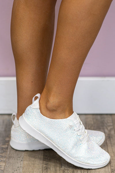 Glitter white sneakers online