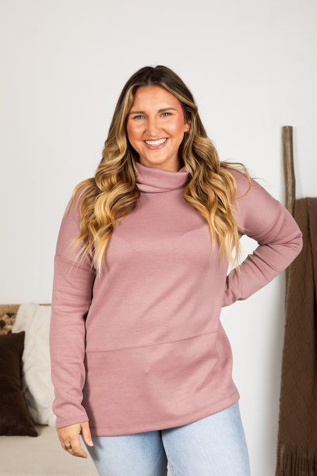 Scuba Sweatshirt With Side Slit Detail