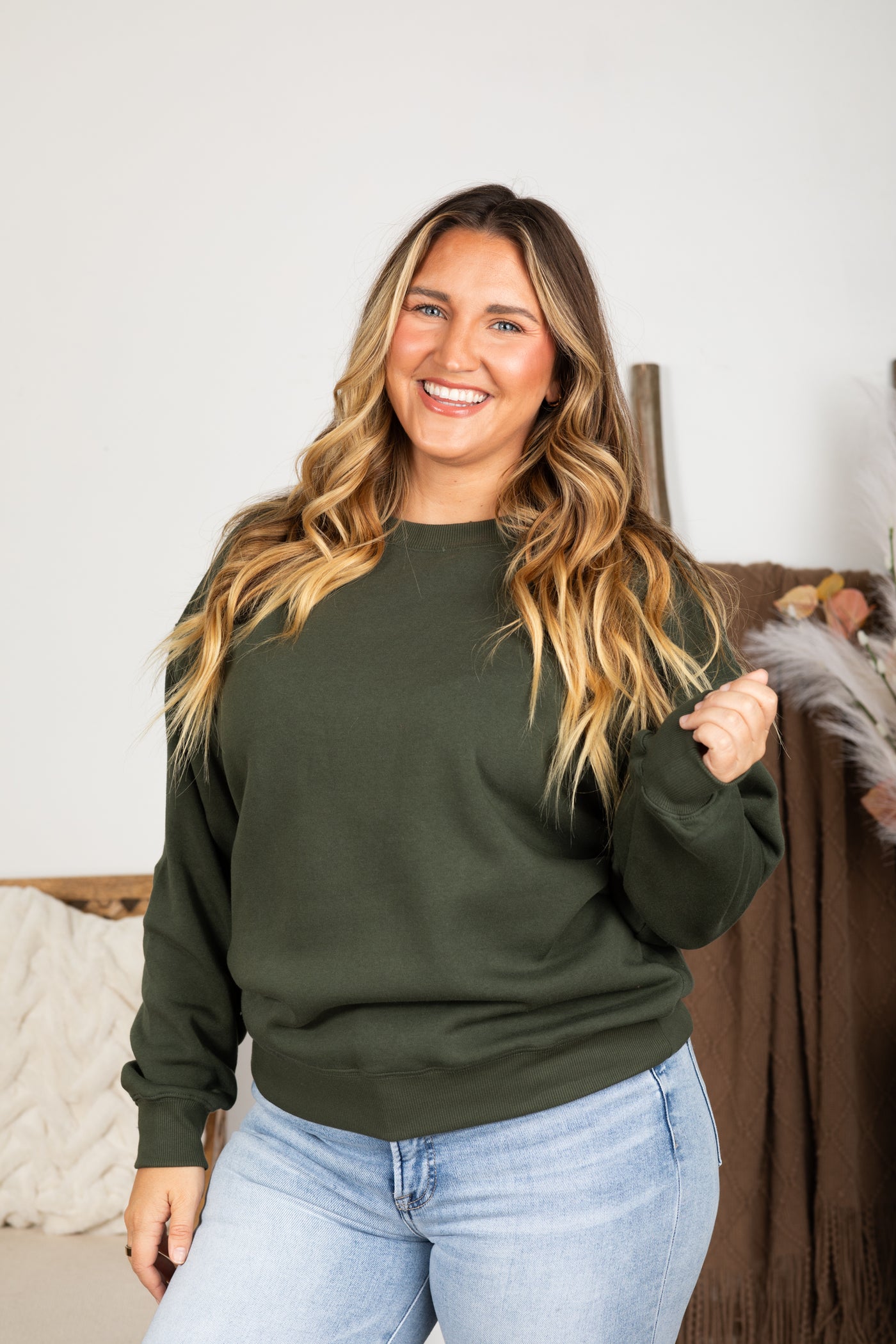 Fleece Round Neck Sweatshirt