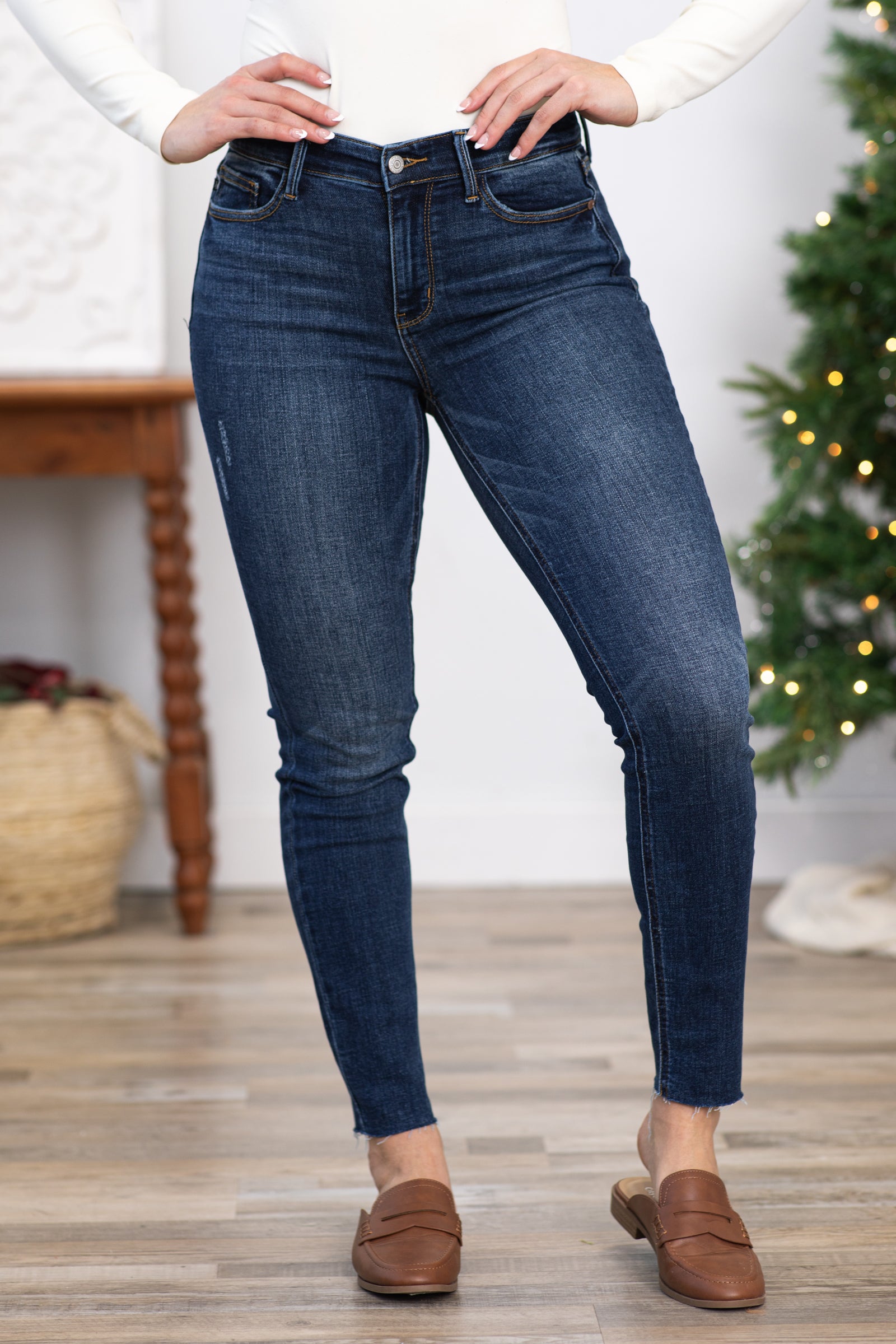 Judy Blue Vintage Dark Wash Skinny Jeans · Filly Flair